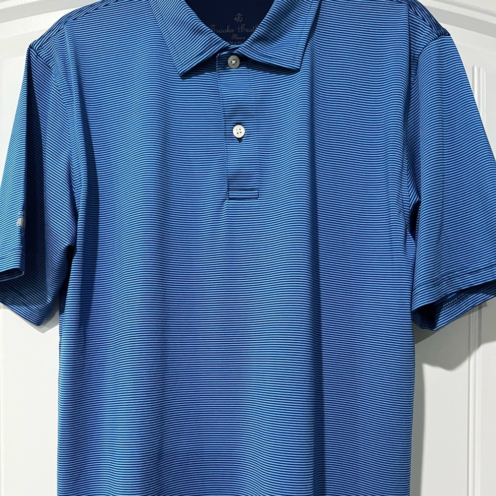 Brooks Brothers Boys Performance Series Stripe Polo Shirt - Youth Large